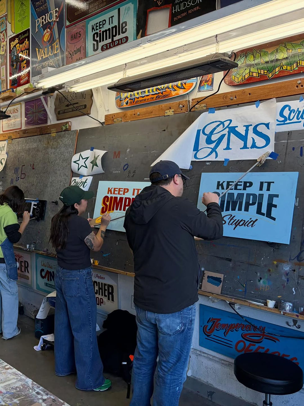 Smart Alex Hand-Painted Signs Los Angeles Trade Tech Alumni 3-Day Hand Lettering & Brush Basics February 14, 15, 16, 2026 with Alex Kurakake Los Angeles Trade Tech Alumni and Sign Instructor Huntington Beach Southern California Hand-Painted Sign Painting Class Workshop Orange County