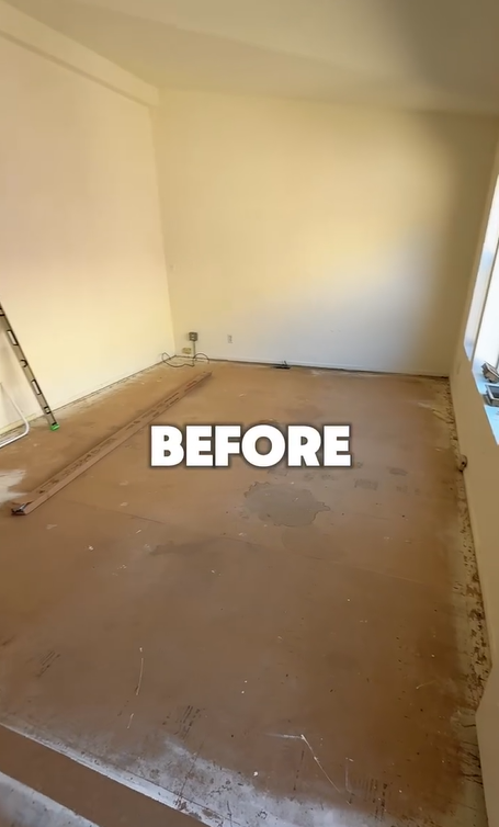 BEFORE PHOTO Bedroom 1 Vinyl Flooring Installation ELITE Floor Covering WEST LOS ANGELES Full-Service Luxury Flooring Sales, Refinishing, and Installation Company Local Southern California Residential Homes