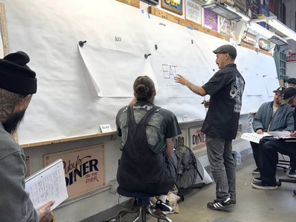 Smart Alex Hand-Painted Signs 2nd Semester 8-Week Sign Painting (48 Hours) October 28, 2026 - December 16, 2026 (8am-2pm) 8 Hours Class @ 800 for 8 Weeks with Alex Kurakake Los Angeles LA Trade Tech Alumni and Sign Instructor Huntington Beach Orange County Southern California Hand-Painted Sign Painting Workshop 714-515-6205