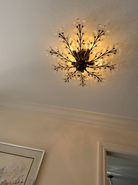 Lighted Ceiling Light Chandelier Installation Services Lou's SOUTH BAY Electric Inc. Professional Electricians Company Certified License # 1112712 Electrical Contractors Homes Offices Businesses Los Angeles Orange County Southern California Call: 310-996-8911