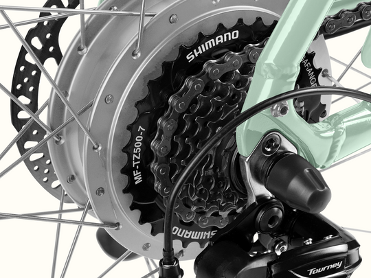 RETROSPEC Chatham Rev+ Electric Beach Cruiser Bike - Step Through Features: Tackle Inclines or Cruise Flats. Los Angeles Electric Bike and Bike Shop Authorized Dealer in West Los Angeles - Sales, Repair, Maintenance, and Assembly. Local E-Bike and Bicycle Shop Near Santa Monica, Beverly Hills, Playa Vista, Venice Beach, Santa Monica, Marina Del Rey, Culver City, UCLA Campus, Westwood, Southern California.