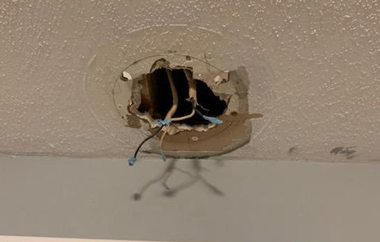 Ceiling Fan Light Fixture Drywall Repairs Los Angeles SOUTH BAY Drywall Repair Finishers