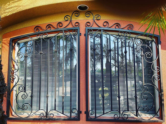 Exterior Security Window Guards Fabrication & Installation by CALIFORNIA Quality Ironworks - Custom Wrought Iron Work Fabricator in Los Angeles and Pasadena. We offer services such as Pedestrian Gates, Driveway Gates, Hand Railings, Balcony Railings, and many more! We serve clients like Homeowners, Business Owners, Property Managers, Hotels. Professional Iron Worker near Long Beach, Newport Beach, Anaheim, Santa Ana, Huntington Beach, Hermosa Beach, City of Industry. Call PASADENA 626-618-8014. Call LOS ANGELES 424-622-1850. Call ORANGE COUNTY 949-787-1850.