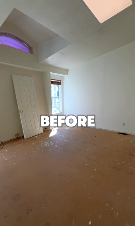 BEFORE PHOTO Living Room Vinyl Flooring Installation ELITE Floor Covering WEST LOS ANGELES Full-Service Luxury Flooring Sales, Refinishing, and Installation Company Local Southern California Residential Homes