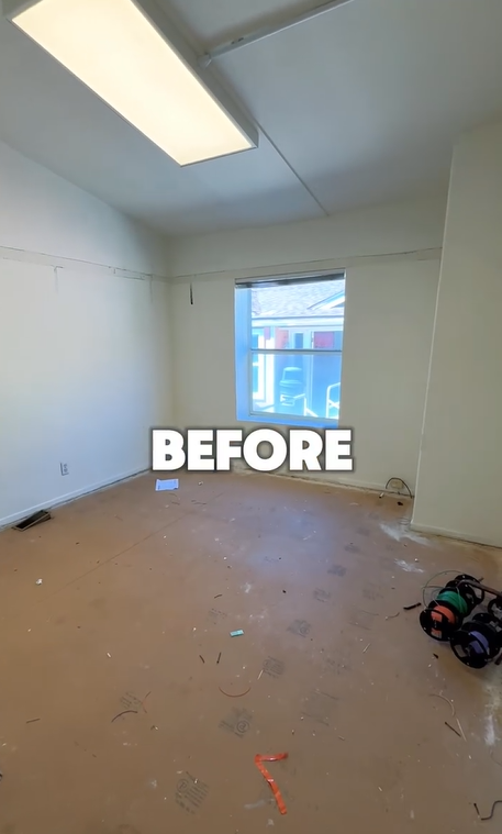 BEFORE PHOTO Bedroom 2 Vinyl Flooring Installation ELITE Floor Covering WEST LOS ANGELES Full-Service Luxury Flooring Sales, Refinishing, and Installation Company Local Southern California Residential Homes