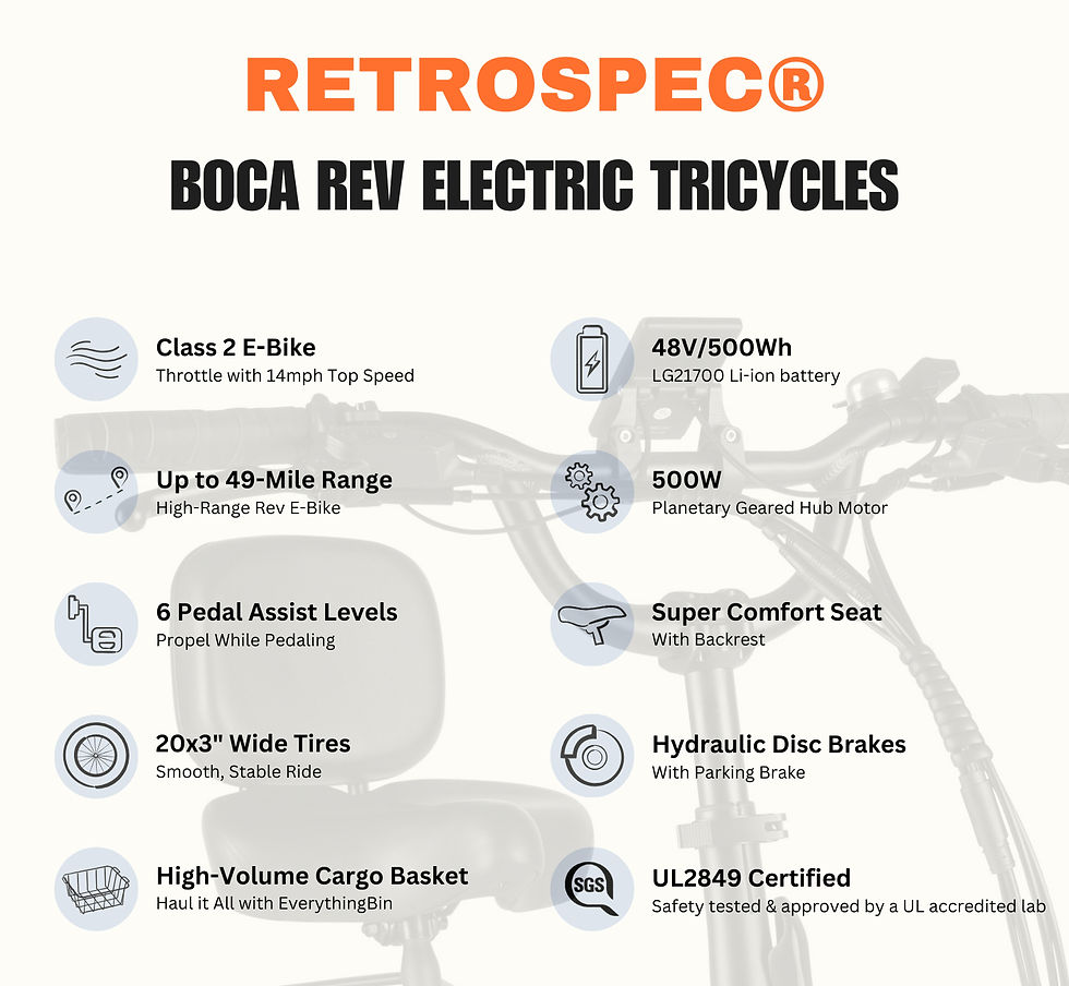 RETROSPEC® Boca Rev Electric Trikes Sales, Rentals, Tune-Ups, Repair, Maintenance, and Assembly Services at West Los Angeles Bicycle Services Shop. RETROSPEC® E-Bikes Authorized Dealer. Full Service Local E-Bikes, Bikes, Rad Wagons, Adult Trikes, and Kids Bikes Shop near Marina del Rey, Santa Monica, Playa Vista, Beverly Hills, Venice Beach, UCLA, Culver City, Playa del Rey, Westside, Venice, Calabasas, Brentwood 90066. Call: 310-694-5934
