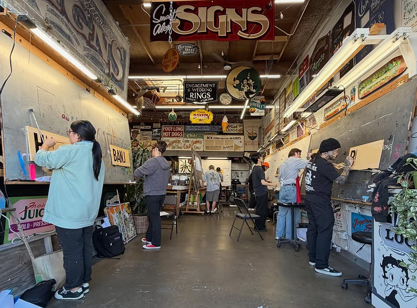 Orange County Sign Painting Workshops LA Trade Tech Alumni 8-Week Sign Painting Los Angeles