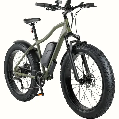 Electric Fat Bike Collections. Koa Rev 26" Electric Fat Tire Bike. Color Matte Olive Drab. Built to Handle Any Road. 46-mile battery range. Handle longest trips. 20MPH top speed with extra stable Fat 26 x 4.0 tires. Los Angeles Electric Bike Sales and Service. Retrospec E-Bike and Bike Authorized Dealer. Electric Bicycle Sales, Tune-Ups and Maintenance. Serving Cities in Venice Beach, Marina Del Rey, Playa Vista, Playa Del Rey, UCLA, West Los Angeles, and all Southern California. Address: 13106 W Washington Blvd #B Los Angeles, CA 90066 Call: 424-387-4388