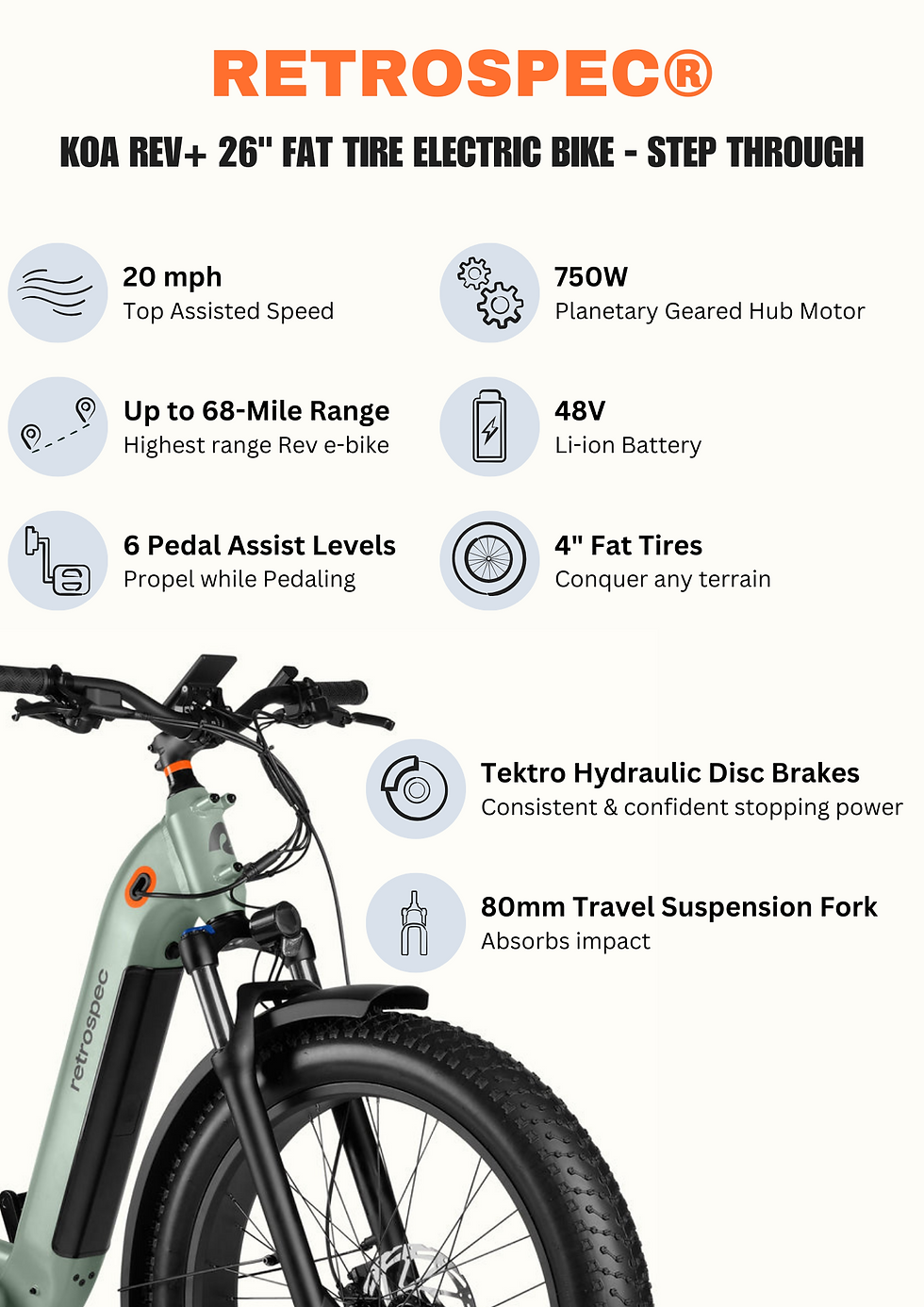 RETROSPEC® Koa Rev+ 26" Fat Tire Electric Bike - Step Through Authorized Dealer in West Los Angeles. Los Angeles Electric Bike and Bike Shop Sales, Repair, Maintenance, and Assembly Services. Local Bike Shop near Santa Monica, Beverly Hills, Playa Vista, Venice Beach, Marina Del Rey, Culver City, UCLA Campus, Westwood, Playa del Rey, Venice, Calabasas, Brentwood, Rolling Hills Estates, Pacific Palisades, Southern California. Call: 310-878-0965