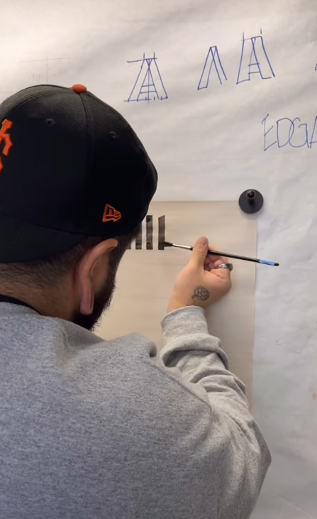 Smart Alex Hand-Painted Signs Orange County Sign Painting Workshops Company 8 Week Sign Painting Course WEEK 2 Wrap Up: Mastering Basic Brush Strokes, Painting the Gothic Chart, and Expanding the Lettering Arsenal with the Thick & Thin Alphabet Hand-Painted Sign Artist LA Trade Tech Sign Alumni Alex Kurakake Southern California Hand-Painted Aspiring Sign Painters