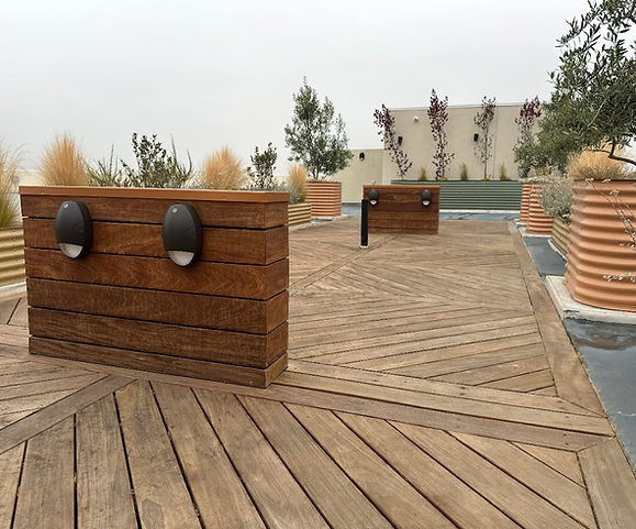 Lou's South Bay Electrician Professional Rooftop Garden Pathway Stair Lights Installation