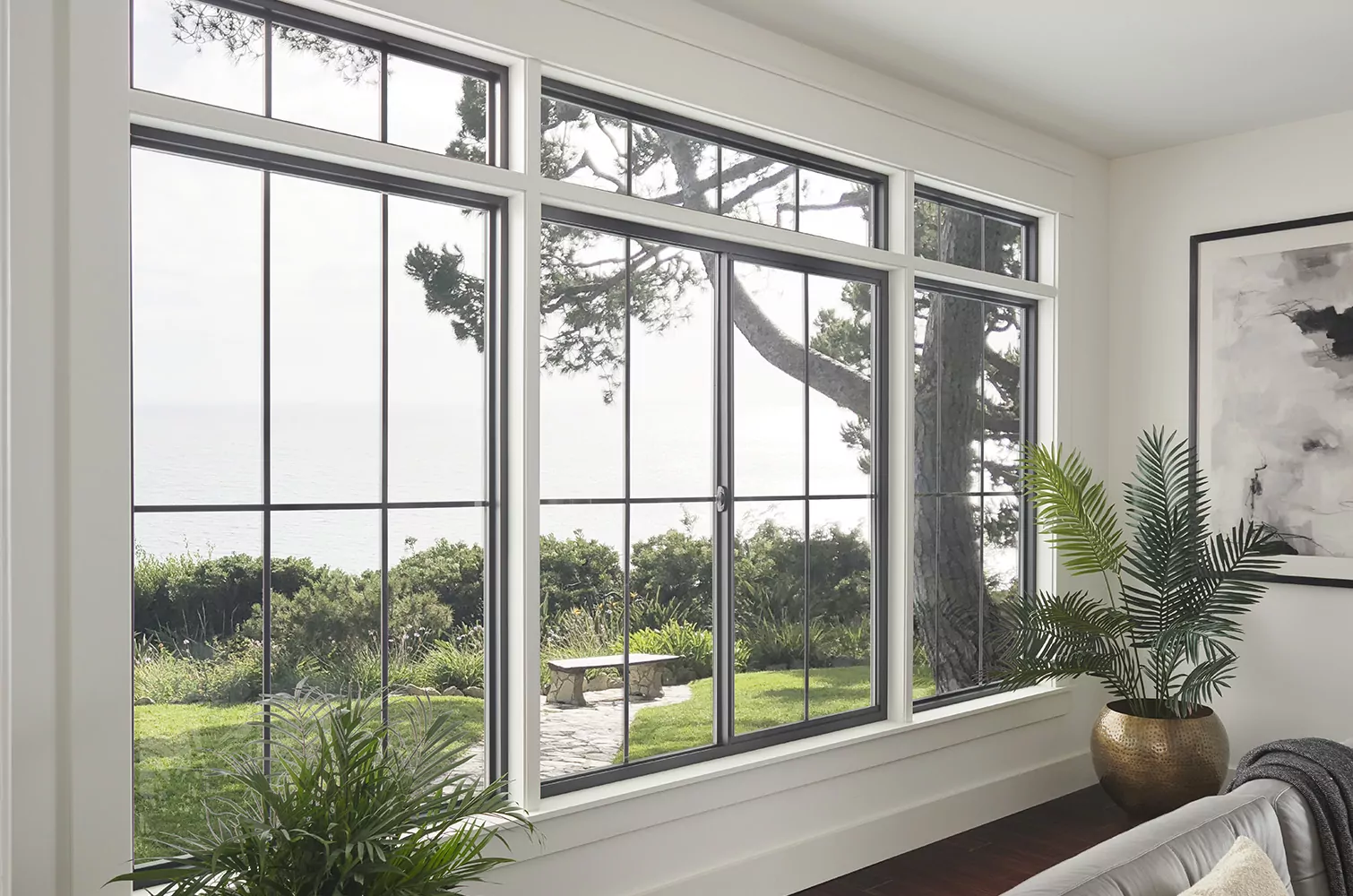 Dramatic Black Interior Simonton DaylightMax Collection Authorized Dealer California Replacement Windows Full Service Southern California Vinyl Window Replacement Orange County Showroom 1129 N Kraemer Blvd Anaheim CA 92806 714-276-8780 Los Angeles, Riverside, South Bay