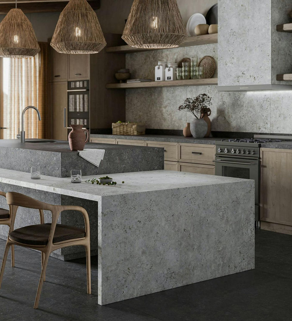 Todd Branson Stoneworks OAHU Custom Kitchen and Bathroom Countertop Fabricator COSENTINO DEKTON PIETRA KODE COLLECTION TRAVERTINE KODE SERIES Countertops COSENTINO DEKTON Authorized Dealer Hawaii Residential Homes Call: 808-646-3884