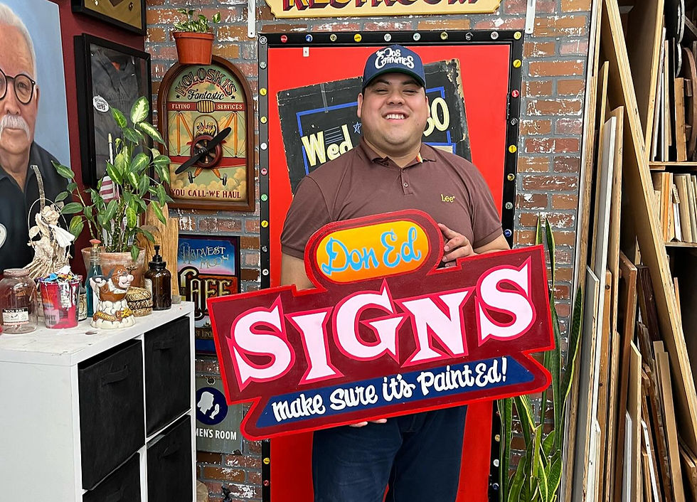 8-Week Sign Painting Course Workshops Smart Alex Signs Hand-Painted Sign Company Los Angeles Sign Graphics Art Trade Tech Alumni Sign Artist Alex Kurakake Orange County
