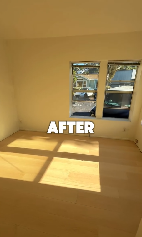 AFTER PHOTO Bedroom 2 Vinyl Flooring Installation ELITE Floor Covering WEST LOS ANGELES Full-Service Luxury Flooring Sales, Refinishing, and Installation Company Local Southern California Residential Homes