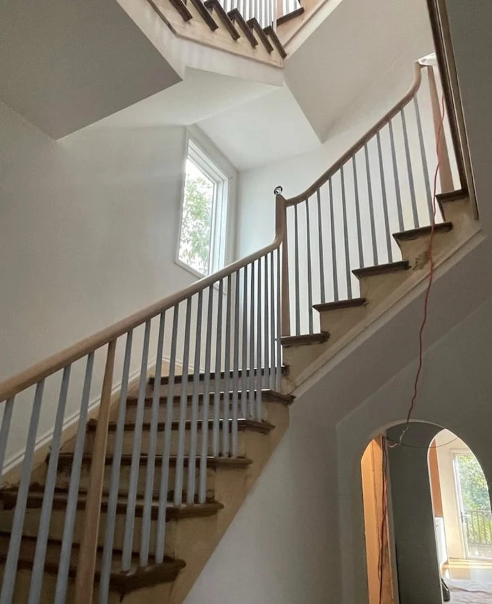 AFTER PHOTO 94920 BELVEDERE Interior Stair Well Baluesters Painting Company in Marin County - Bay Area Painting Masters in Northern CA ☎️ 415-767-1616