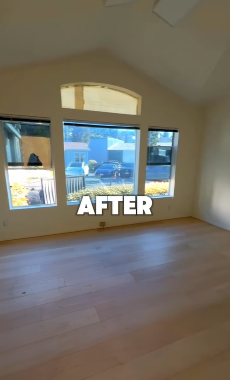 AFTER PHOTO Living Room Vinyl Flooring Installation ELITE Floor Covering WEST LOS ANGELES Full-Service Luxury Flooring Sales, Refinishing, and Installation Company Local Southern California Residential Homes