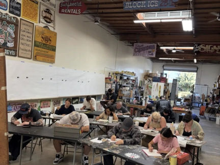 Smart Alex Hand-Painted Signs 8-Week Sign Painting (48 Hours) October 27, 2026 - December 15, 2026 (8am-2pm) 8 Hours Class @ 800 for 8 Weeks with Alex Kurakake Los Angeles LA Trade Tech Alumni and Sign Instructor Huntington Beach Orange County Southern California Hand-Painted Sign Painting Workshop 714-515-6205