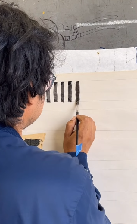 Smart Alex Hand-Painted Signs Orange County Sign Painting Workshops Company 8 Week Sign Painting Course WEEK 2 Wrap Up: Mastering Basic Brush Strokes, Painting the Gothic Chart, and Expanding the Lettering Arsenal with the Thick & Thin Alphabet Hand-Painted Sign Artist LA Trade Tech Sign Alumni Alex Kurakake Southern California Hand-Painted Aspiring Sign Painters