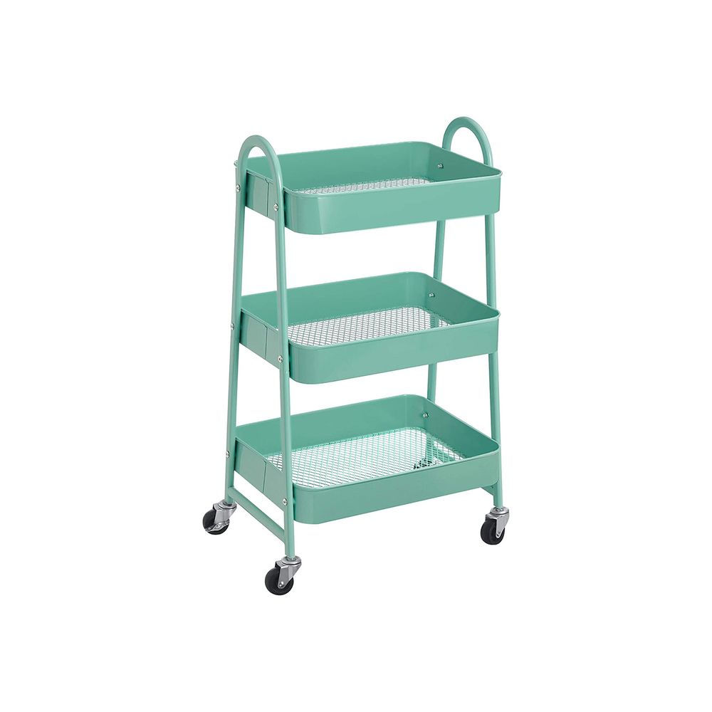 3-tier Mint Arched Handle Cart