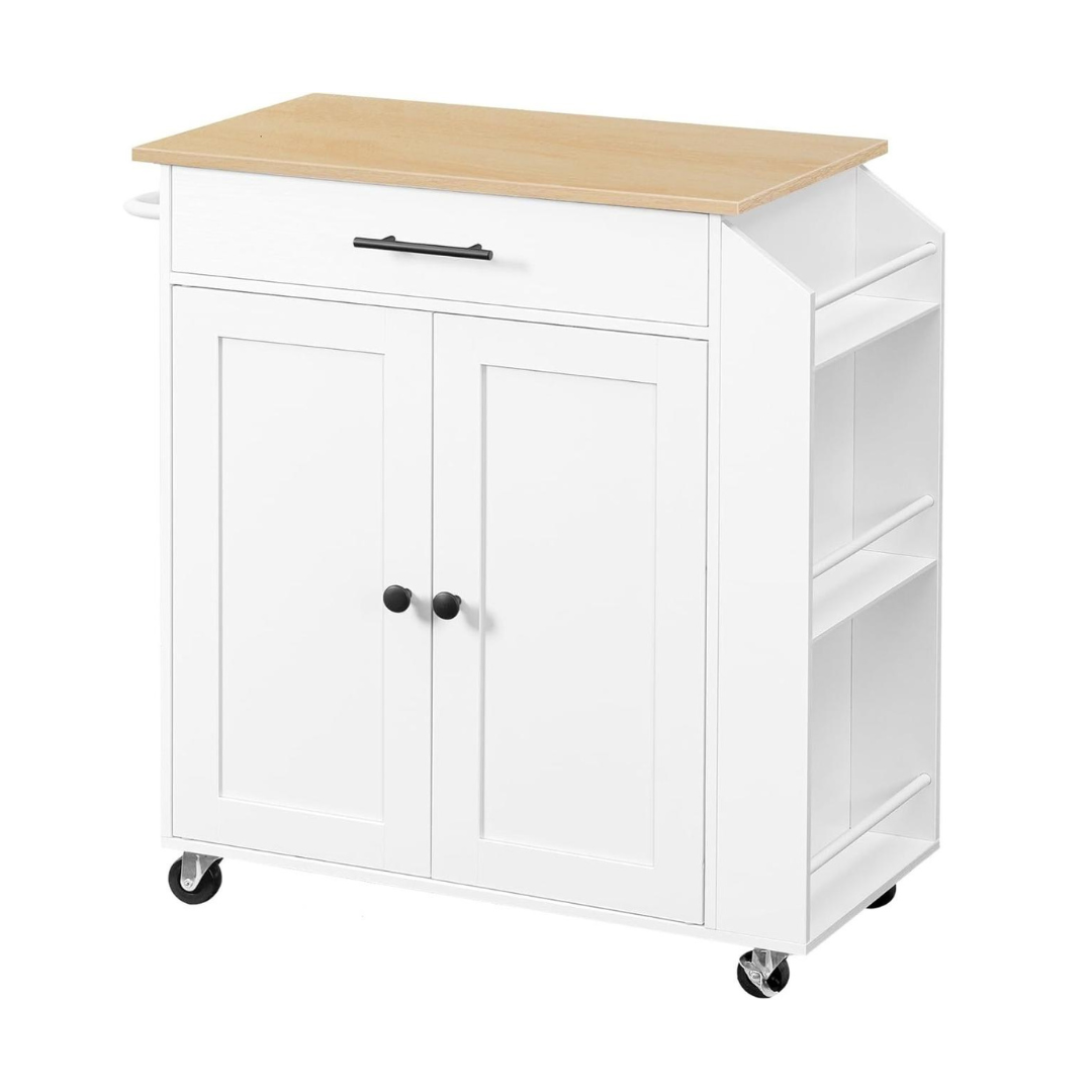 White Kitchen Cabinet Cart