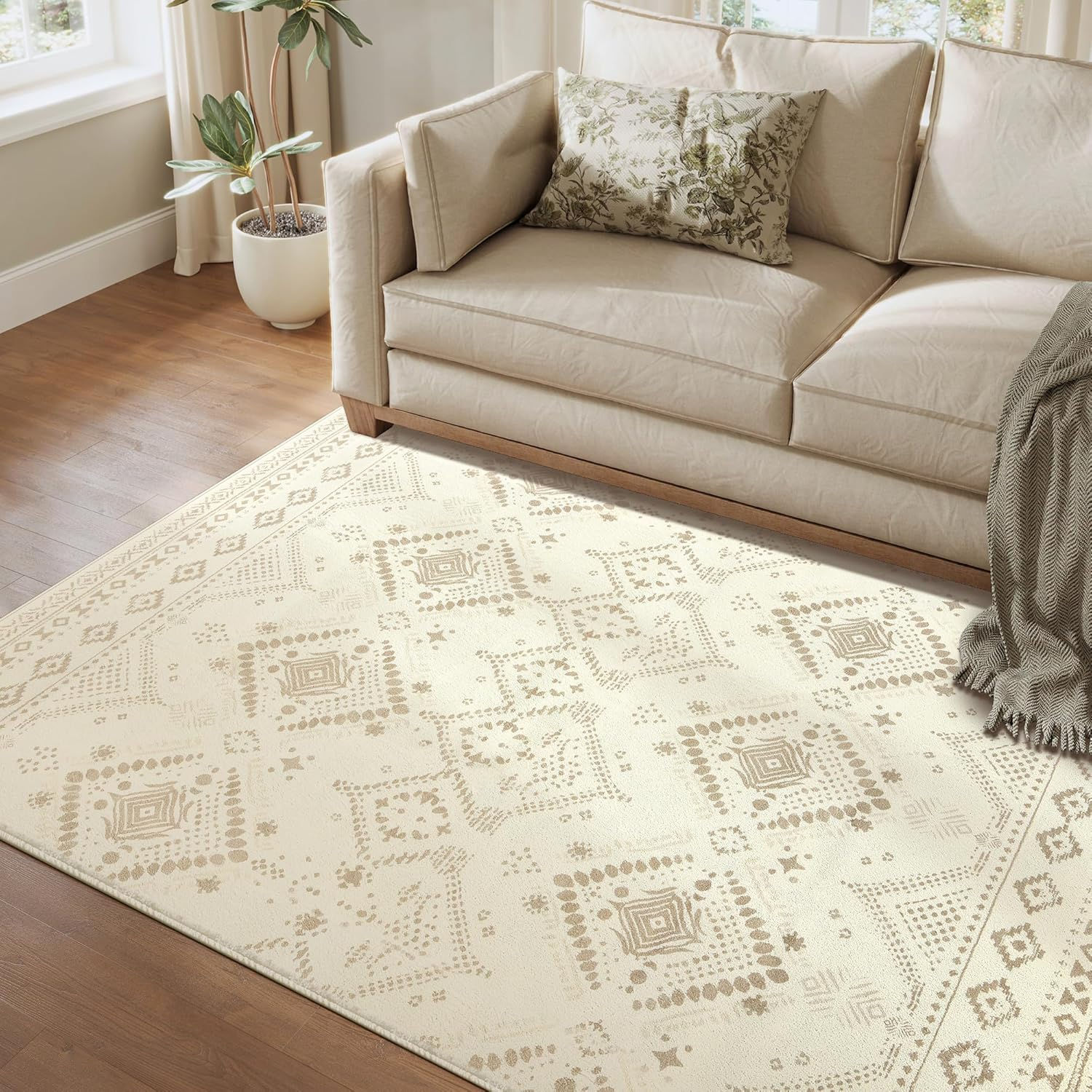 Sand Beige 5'x7' Carpet