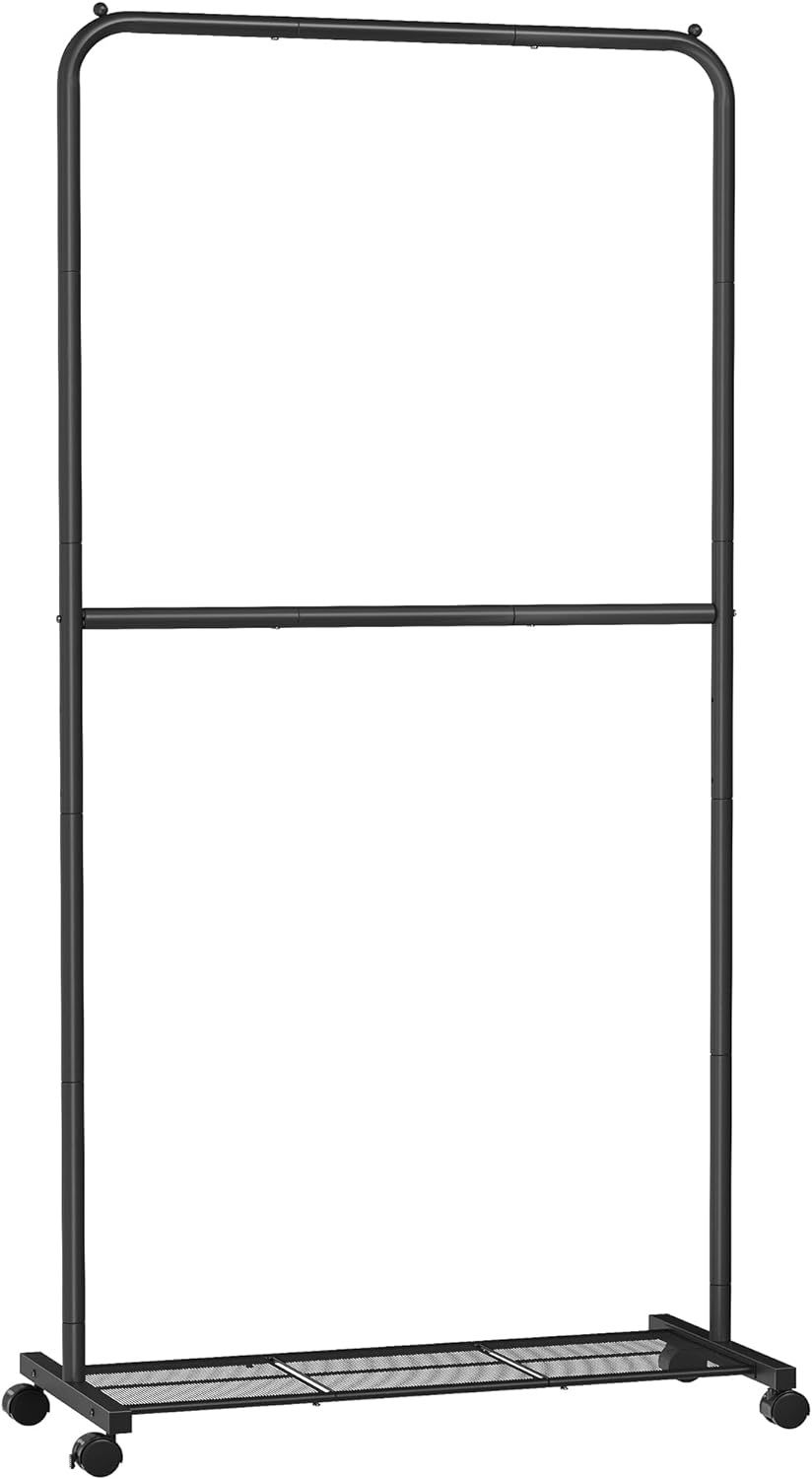 Black Double Rod Clothes Rack