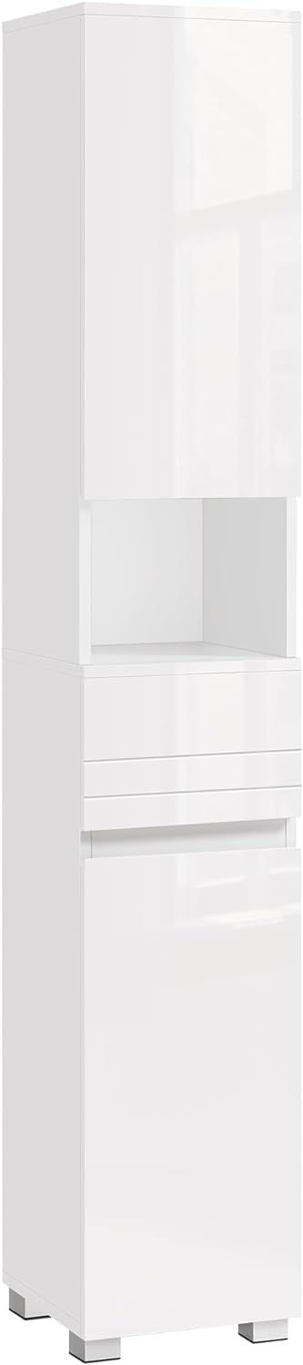 White Narrow Storage Cabinets