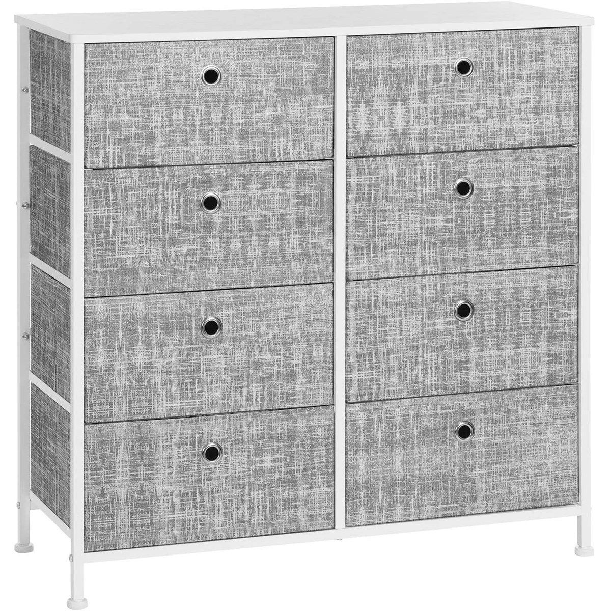 Gray Easy Pull Fabric Dresser