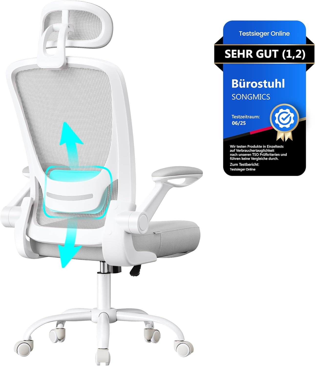 Dove Grey Swivel Office Chair