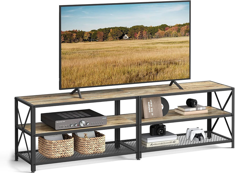 Pale Brown X Bar TV Stand