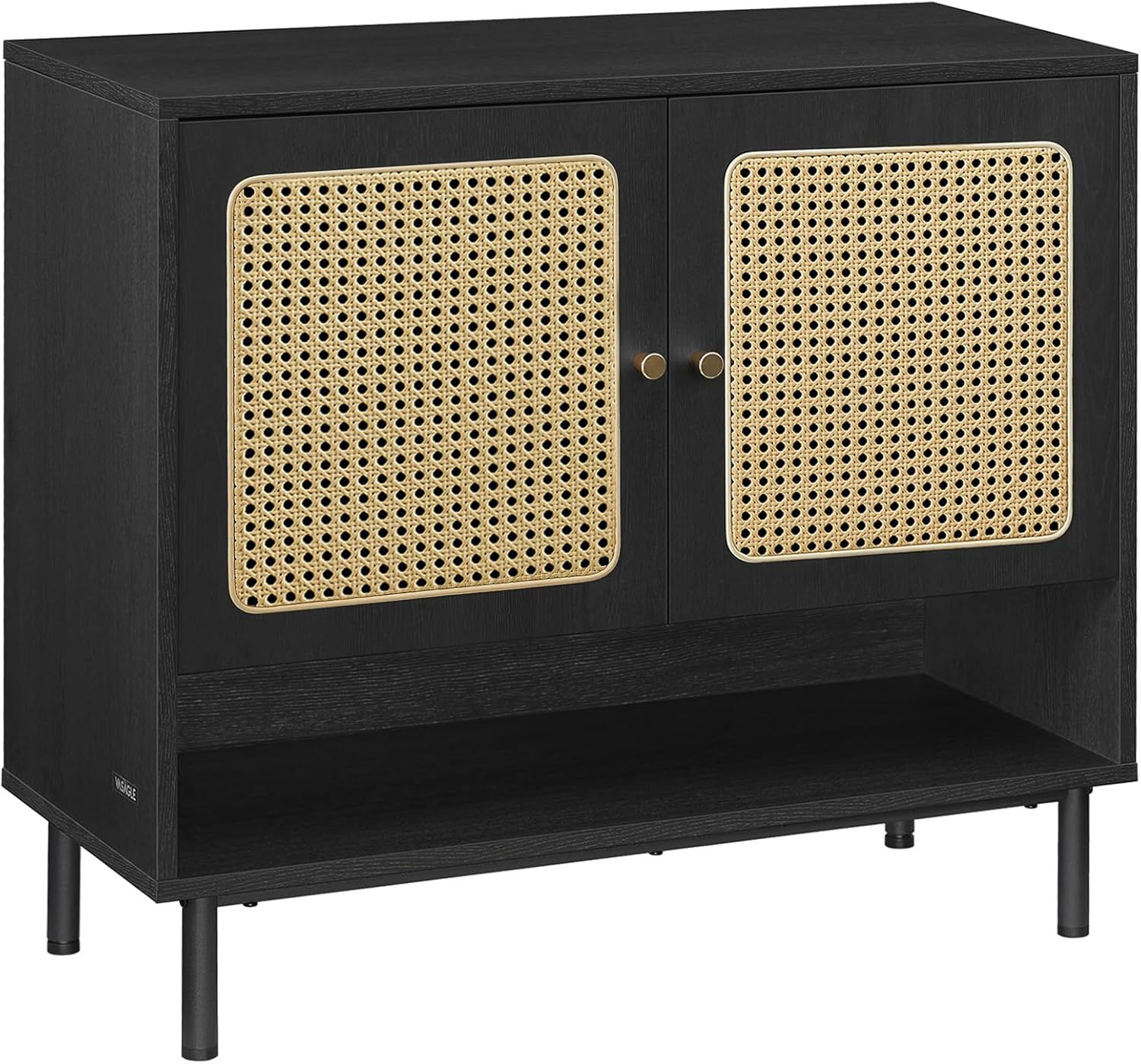 Black Boho Style 3 Tier Shoe Cabinet