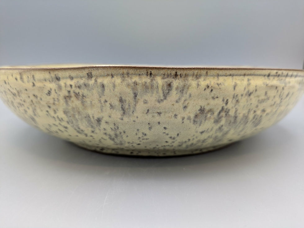 Assiette beige motif grès