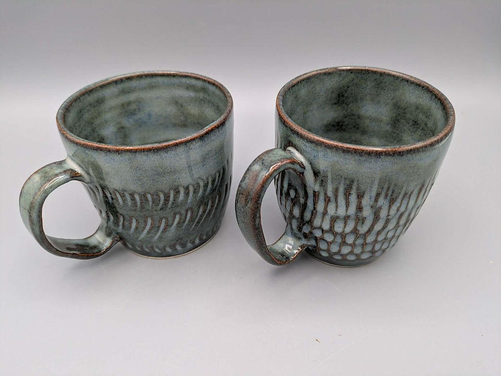 Tasse artisanale en céramique bleu sarcelle, modèle sarcelle, émail alimentaire, faite main à l'atel