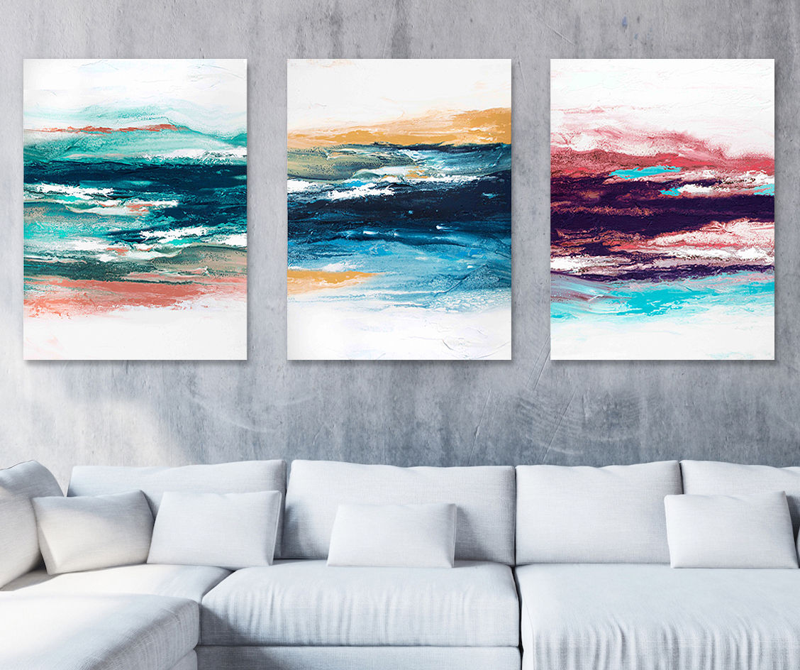 Rainbow Stripes - Triptych