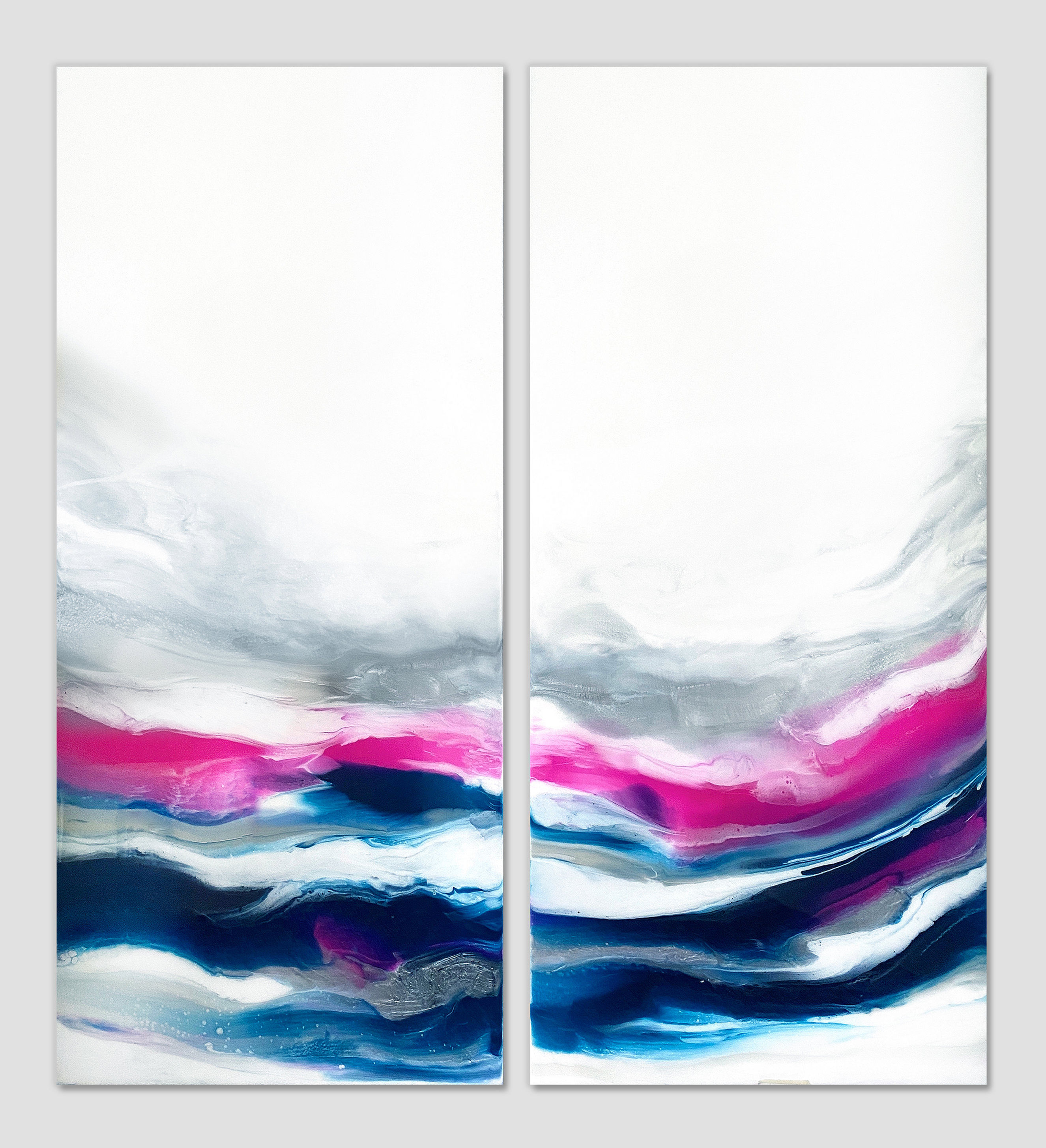 Fuschia Wave - 2 Panel *Paint To Order