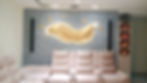 Blur Wall interior Design with Cream Sofa