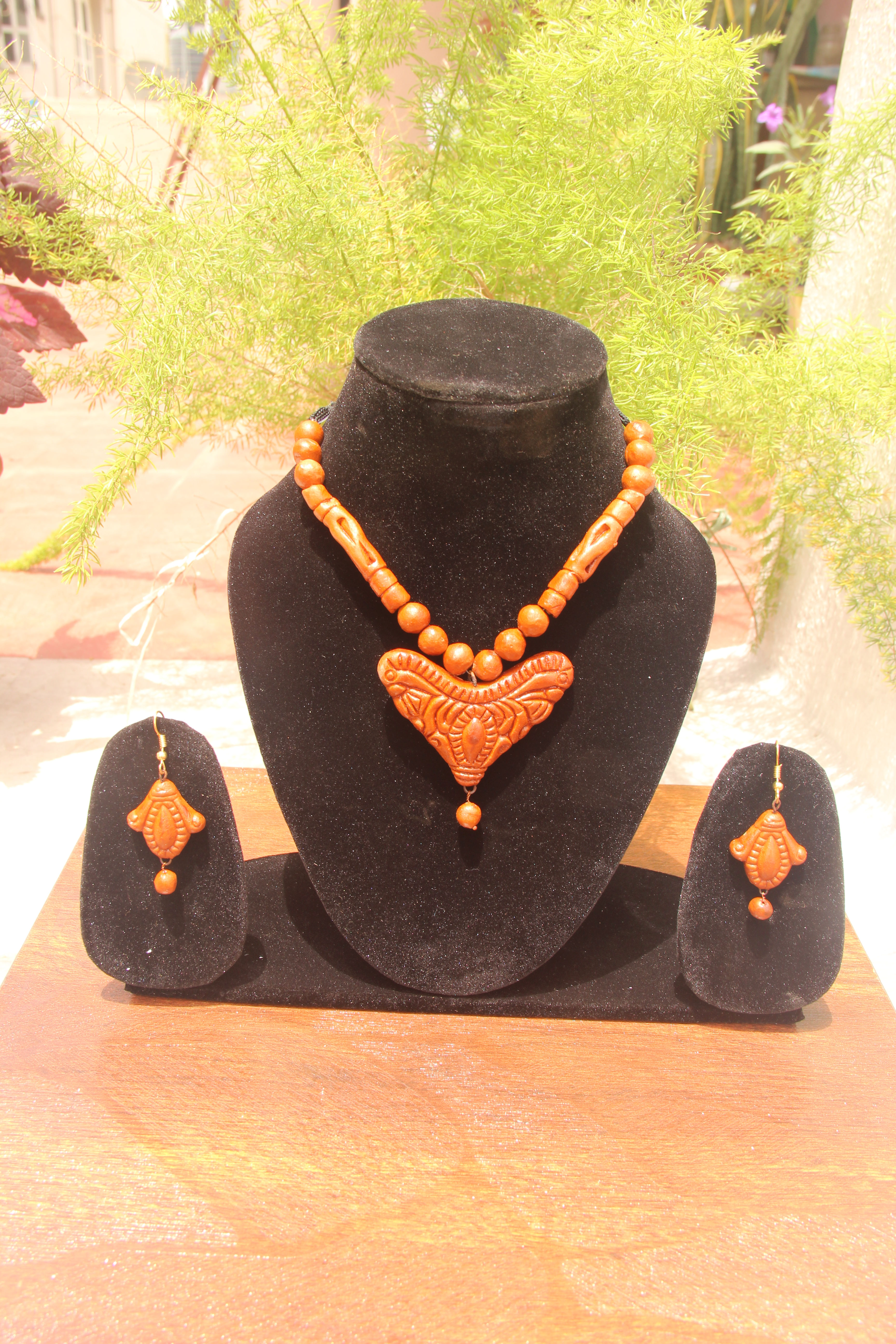 Polished Terracotta  Necklace set