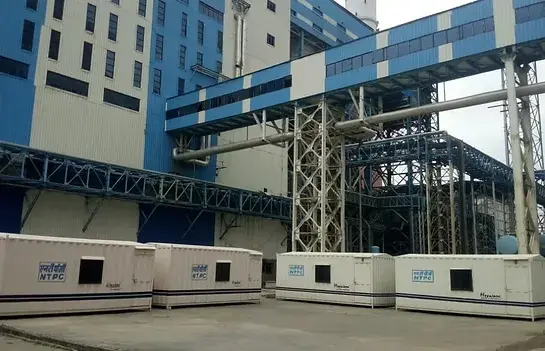 Eye-level view of a portable cabin installed at a construction site