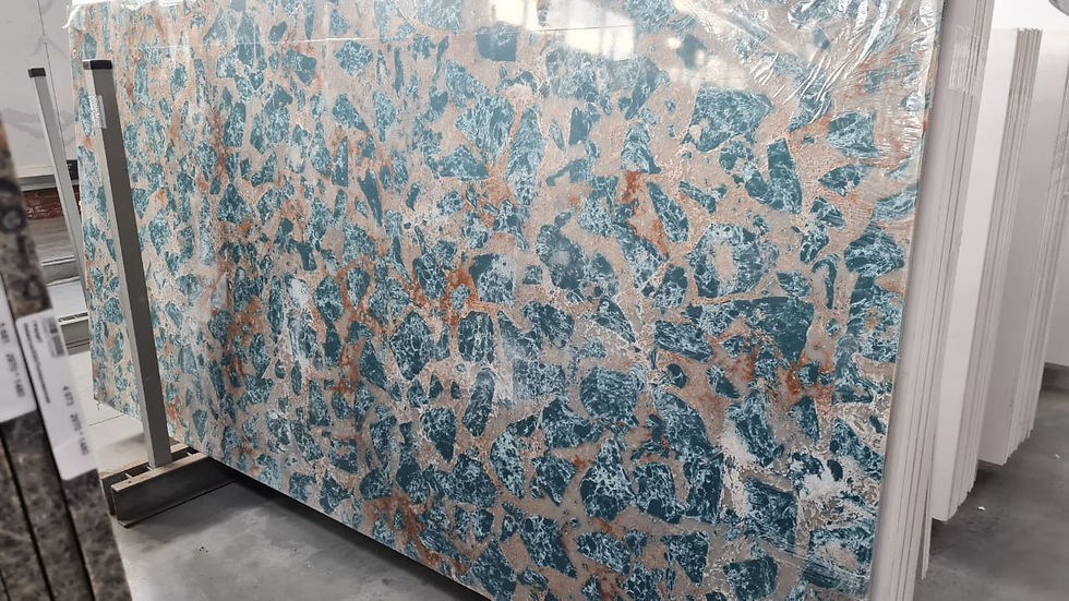 кварцевый агломерат SmartQuartz Aquamarina слэб фото