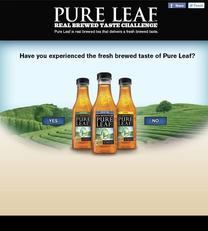 Pure Leaf: Simple, clear copy for social sweepstakes. No tricks, just entries. (1 of 6)