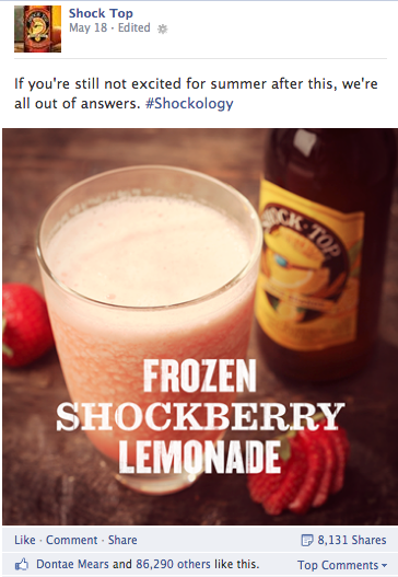 Shock Top: A social calendar we wrote, designed, and shot in-house, delivered for every channel. (3 of 3)