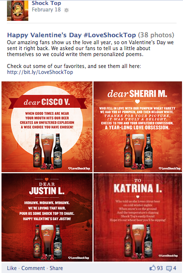 Shock Top: For 12 hours straight on Valentine's Day, I wrote songs for an improv team to sing… (1 of 2)