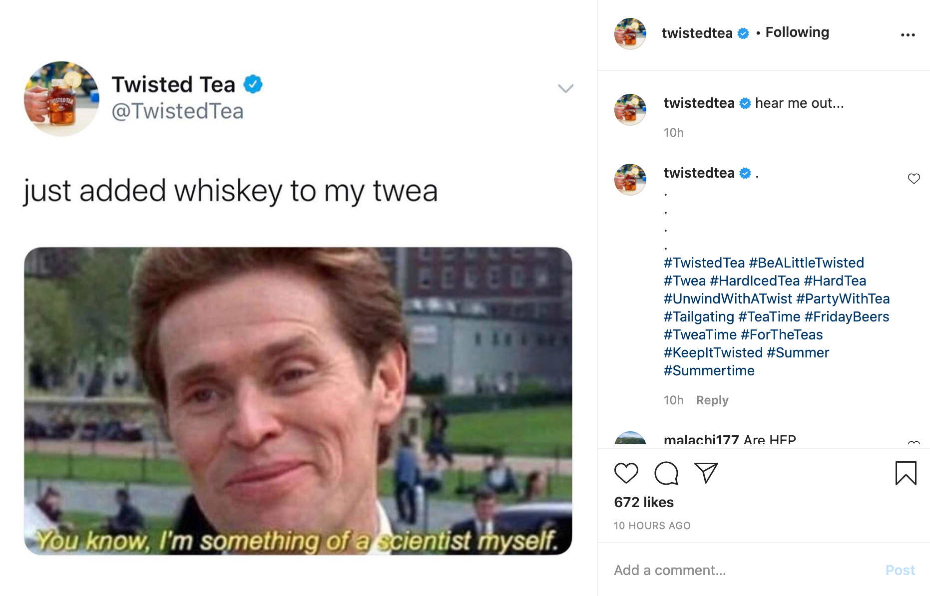 Twisted Tea: Funny real-time and evergreen content, written to match a voice that was already having fun. (6 of 8)
