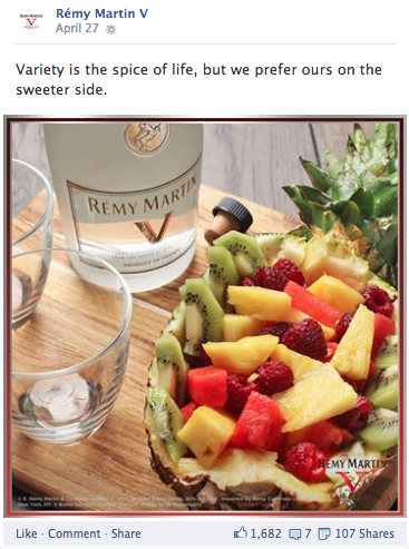 Rémy V: Bright, tempting content built to get people to try the new clear spirit. (2 of 8)