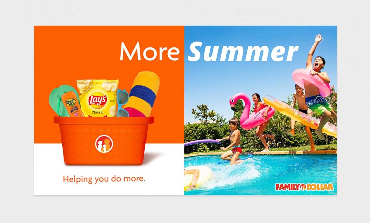Family Dollar: A complete rebrand built around one word: MORE. Showing the country just how much more they… (2 of 3)
