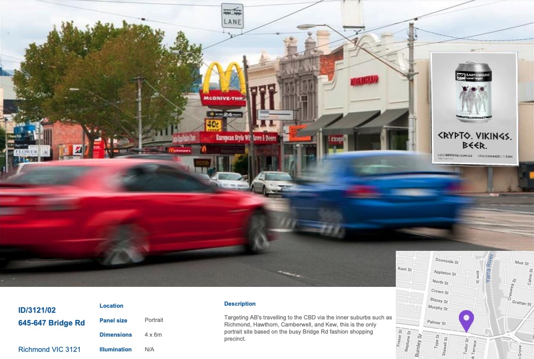 Space Vikings: Then I wrote, designed, and orchestrated a billboard partnership that put us up in Melbourne and… (2 of 3)