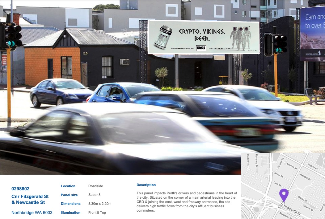 Space Vikings: Then I wrote, designed, and orchestrated a billboard partnership that put us up in Melbourne and… (1 of 3)