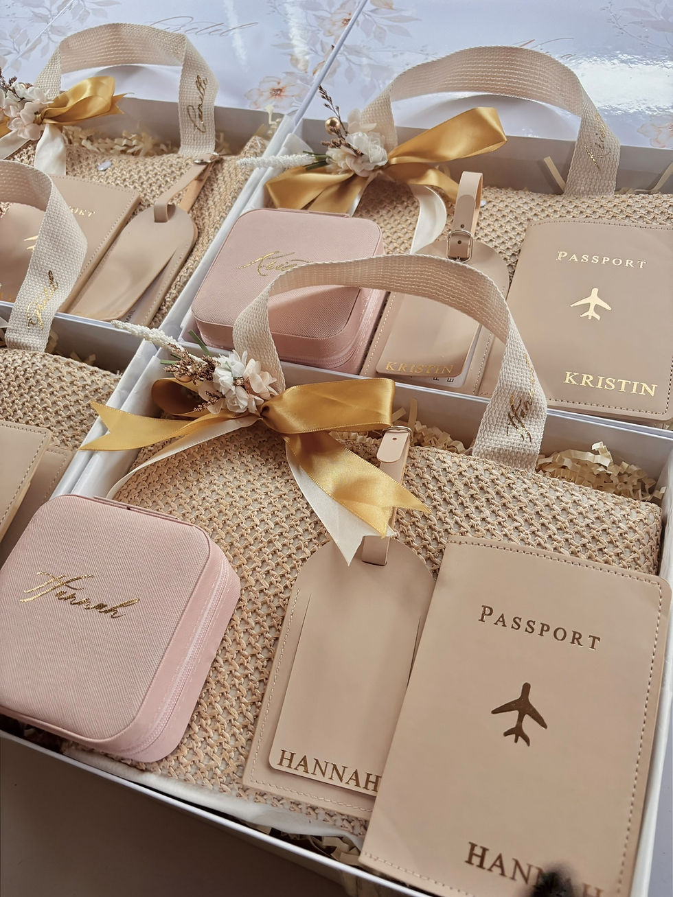 Thumbnail: Suzette Set - Jewelry Box, Passport Sleeve and Luggage Franchesca Mini Woven Bag