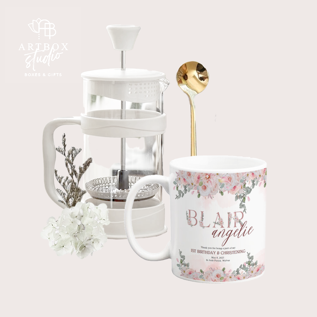 Freya Coffee Set (White French Press)